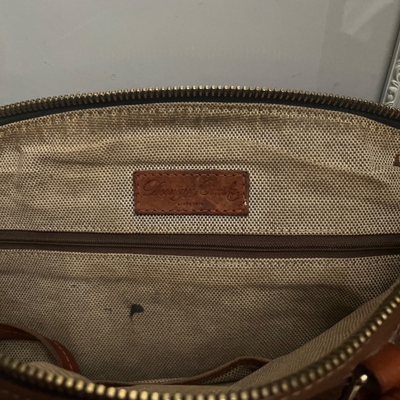 Dooney & Bourke Genuine Florentine Vacchetta Leather Purse Brown Crossbody - Picture 11 of 15